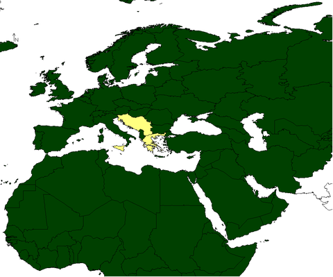 Galanthus reginae-olgae subsp. vernalis - Distribution Map